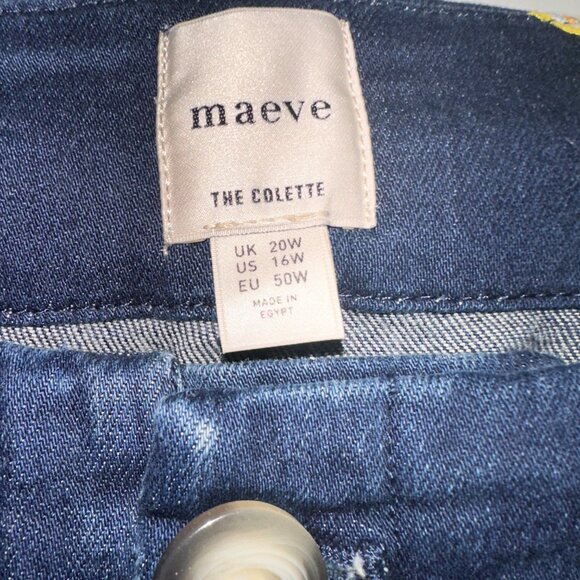 Anthropologie - The Colette Crop High-Rise Wide-Leg Jeans by Maeve - 16W - Picture 6 of 6